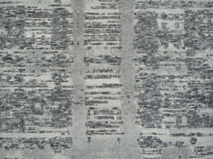 Modern / Contemporary hand-knotted wool runner in Gray, 2'7" x 27'10" — SKU O065648 (view 5)