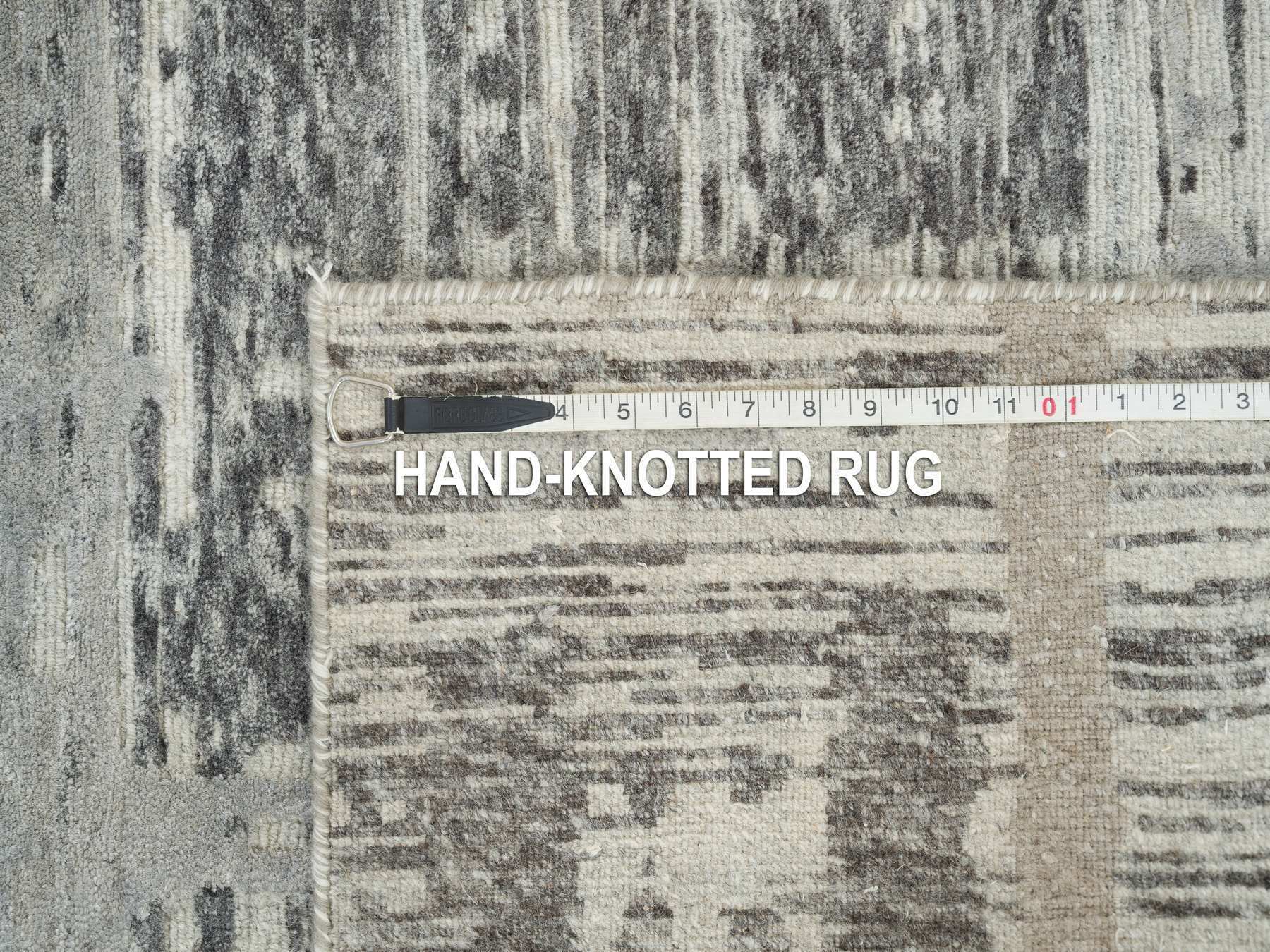 Modern / Contemporary hand-knotted wool runner in Gray, 2'7" x 27'10" — SKU O065648 (view 8)