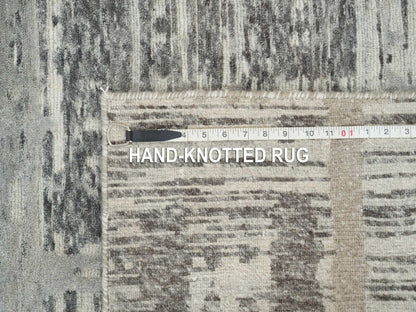 Modern / Contemporary hand-knotted wool runner in Gray, 2'7" x 27'10" — SKU O065648 (view 8)