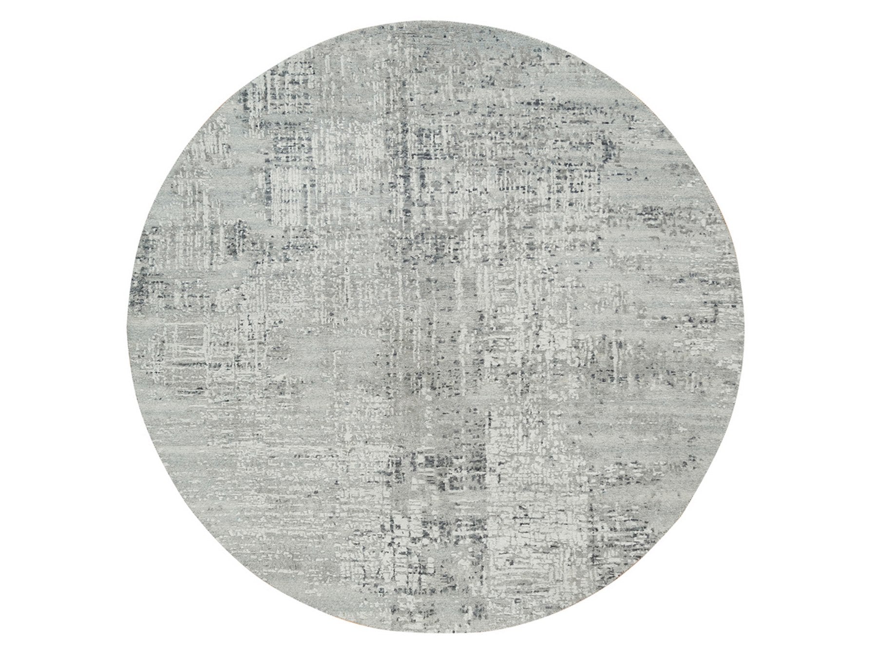 Modern / Contemporary hand-knotted wool rug in Gray, 6'1" x 6'1" — SKU O065653