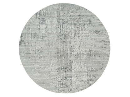Modern / Contemporary hand-knotted wool rug in Gray, 6'1" x 6'1" — SKU O065653
