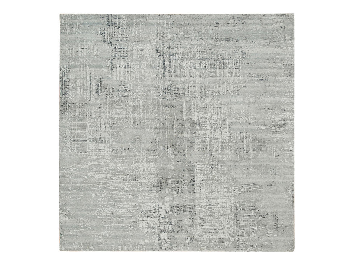 Modern / Contemporary hand-knotted wool rug in Gray, 6'2" x 6'2" — SKU O065657