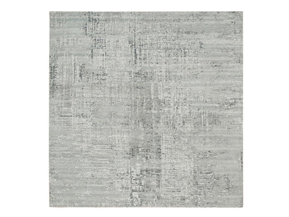 Modern / Contemporary hand-knotted wool rug in Gray, 6'2" x 6'2" — SKU O065657