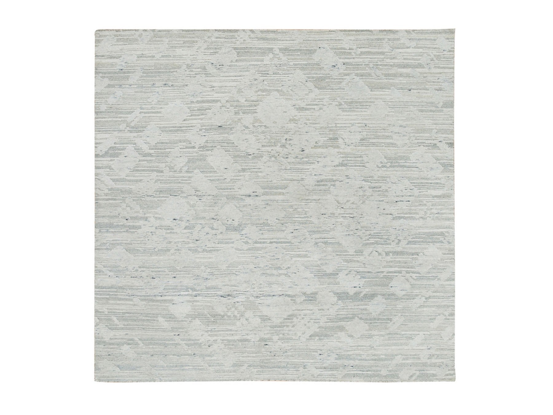 Modern / Contemporary hand-knotted wool rug in Gray, 6'1" x 6'1" — SKU O065658