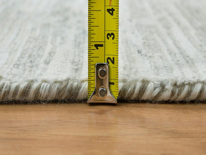 Modern / Contemporary hand-knotted wool rug in Gray, 6'1" x 6'1" — SKU O065658 (view 7)