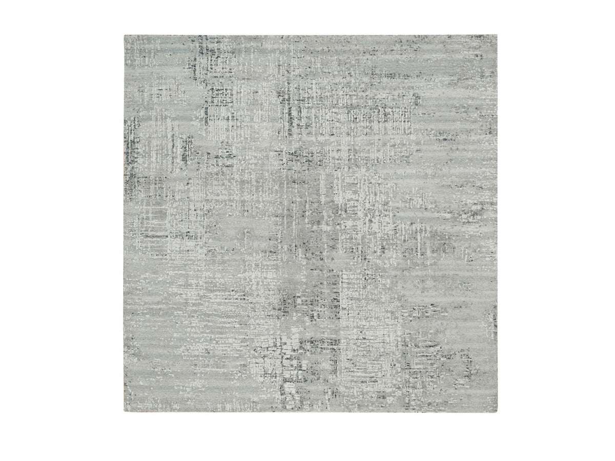Modern / Contemporary hand-knotted wool rug in Gray, 6'1" x 6'2" — SKU O065659