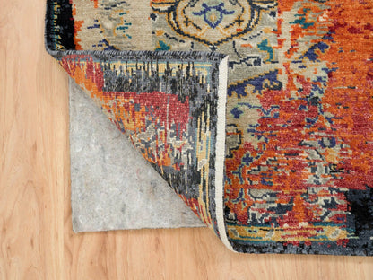 Orange 2'2" x 3'2" Transitional Hand knotted Wool Rug - Sku: O065698