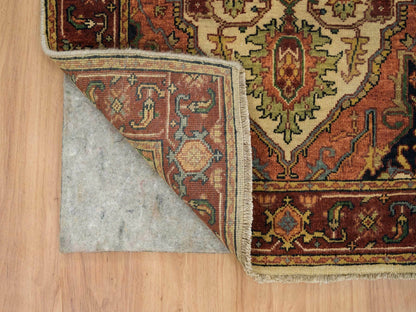 Heriz Heriz hand-knotted wool runner in Ivory & Red, 2'7" x 20' — SKU O065709 (view 3)