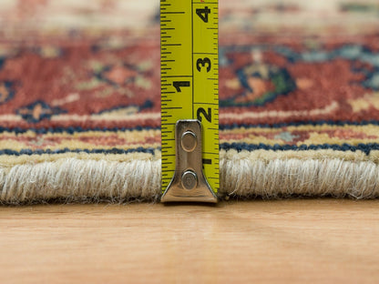 Heriz Heriz hand-knotted wool runner in Ivory & Red, 2'7" x 20' — SKU O065709 (view 7)