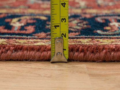 Heriz Heriz hand-knotted wool runner in Red & Navy Blue, 2'6" x 18' — SKU O065712 (view 7)