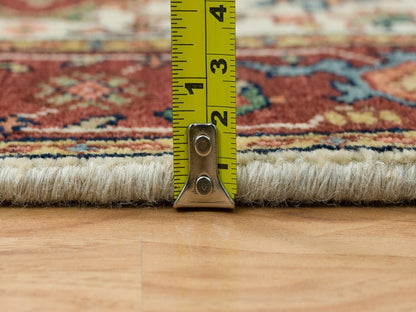 Heriz Heriz hand-knotted wool runner in Ivory & Red, 2'6" x 18' — SKU O065714 (view 7)