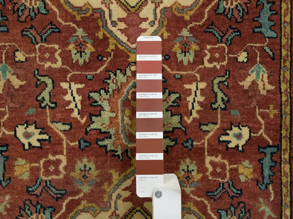 Heriz Heriz hand-knotted wool runner in Red, 2'7" x 16'2" — SKU O065721 (view 4)