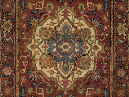 Red 2'7" x 16'2" Traditional Hand knotted Wool Rug - Sku: O065721