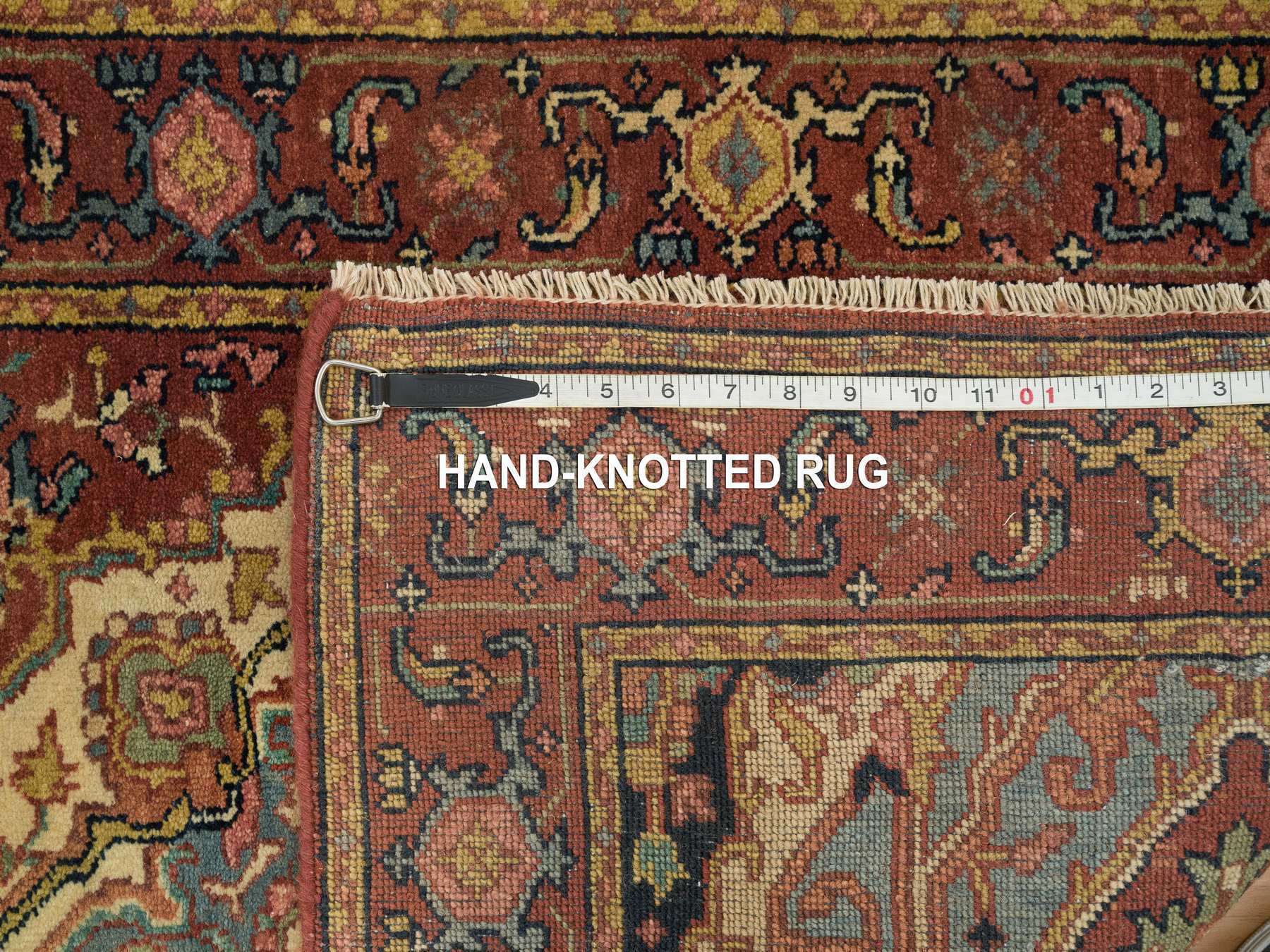 Heriz Heriz hand-knotted wool runner in Red, 2'7" x 16'2" — SKU O065721 (view 8)
