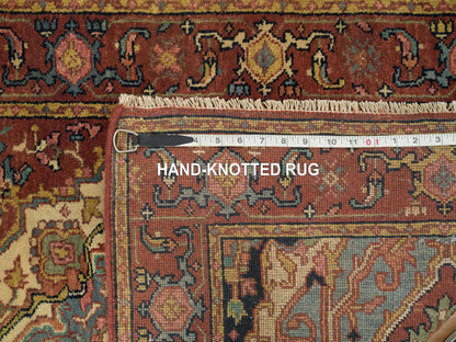 Heriz Heriz hand-knotted wool runner in Red, 2'7" x 16'2" — SKU O065721 (view 8)