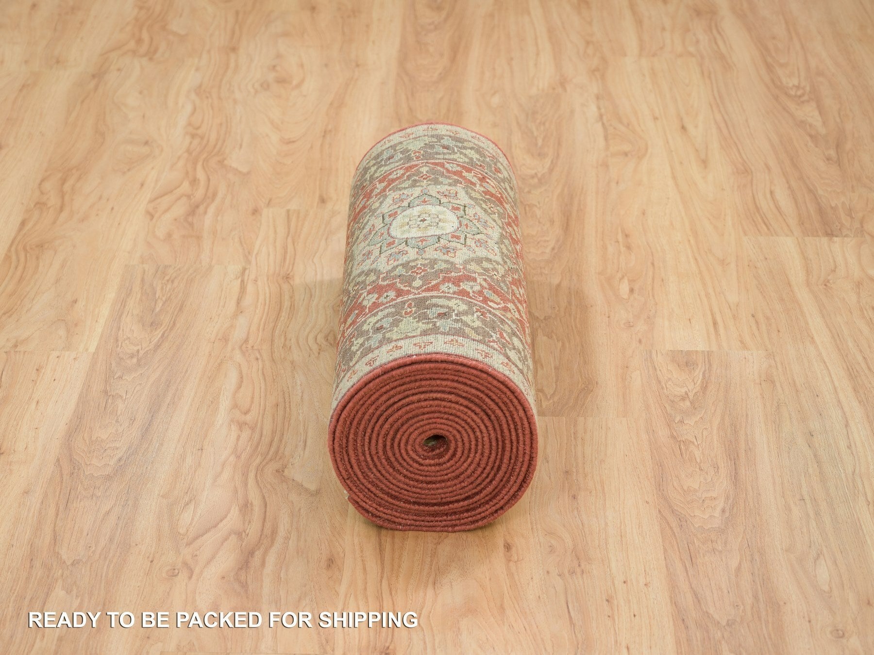 Tabriz Fine Oriental hand-knotted wool runner in Red & Brown, 2'7" x 20'1" — SKU O065729 (view 6)