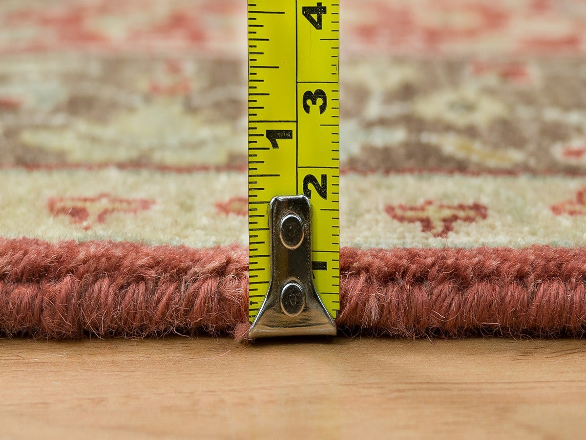 Tabriz Fine Oriental hand-knotted wool runner in Red & Brown, 2'7" x 20'1" — SKU O065729 (view 7)