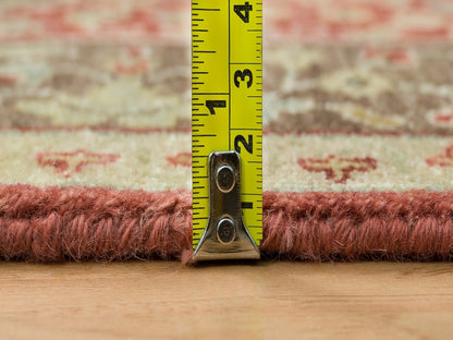 Tabriz Fine Oriental hand-knotted wool runner in Red & Brown, 2'7" x 20'1" — SKU O065729 (view 7)
