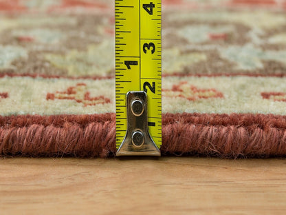 Tabriz Fine Oriental hand-knotted wool runner in Red & Brown, 2'6" x 8'3" — SKU O065731 (view 7)
