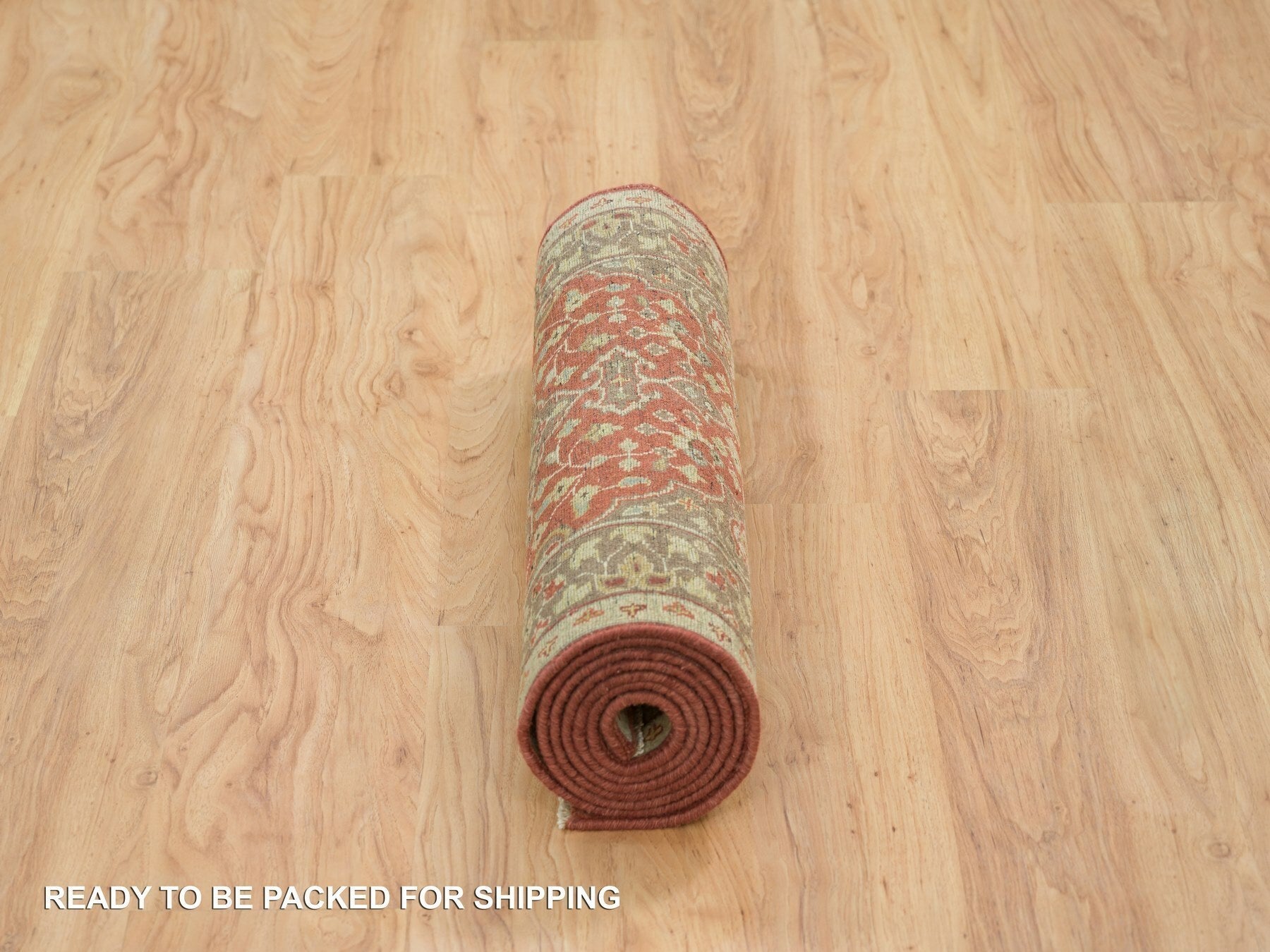 Tabriz Fine Oriental hand-knotted wool runner in Red & Brown, 2'6" x 8'3" — SKU O065733 (view 6)