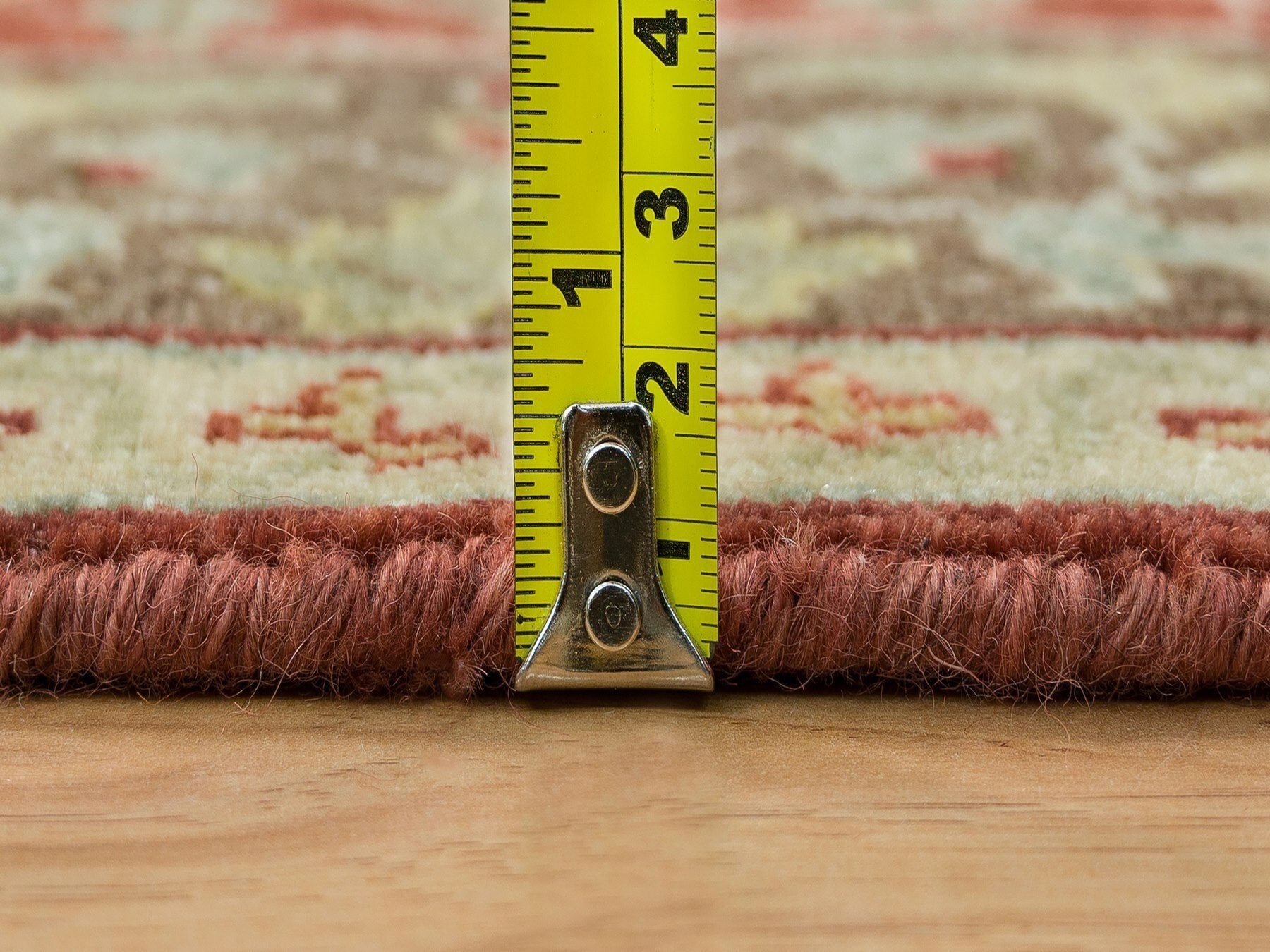 Tabriz Fine Oriental hand-knotted wool runner in Red & Brown, 2'6" x 8'3" — SKU O065733 (view 7)