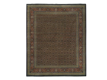 Black 11'11" x 15'3" Fine Oriental Hand knotted Wool Rug - Sku: O065791