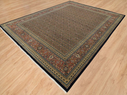 Black 11'11" x 15'3" Fine Oriental Hand knotted Wool Rug - Sku: O065791