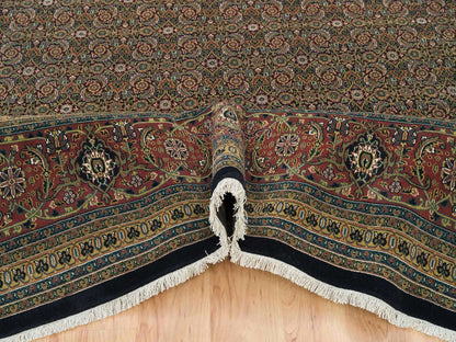 Black 11'11" x 15'3" Fine Oriental Hand knotted Wool Rug - Sku: O065791