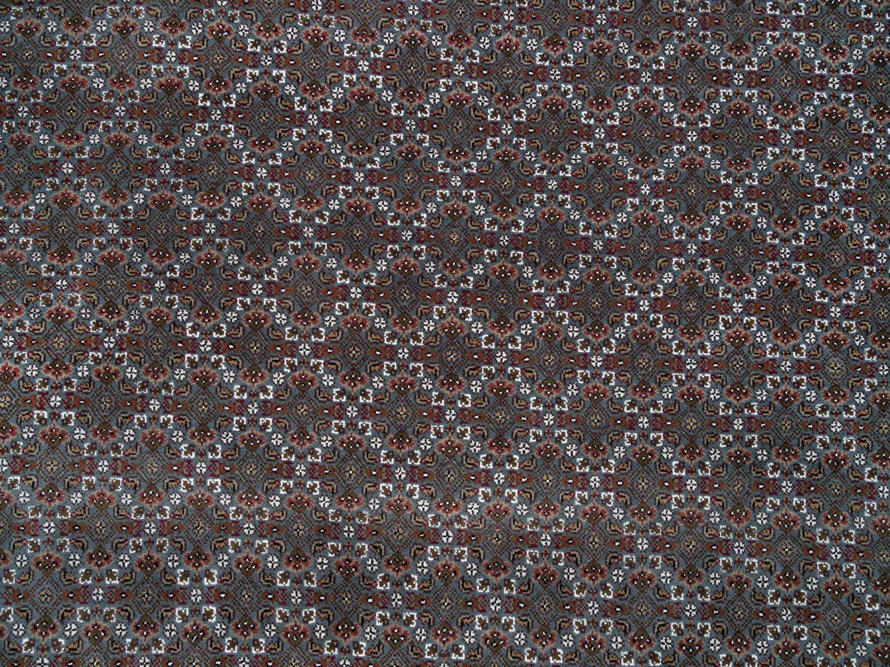Herati Fine Oriental hand-knotted wool rug in Gray & Shadow White, 8'1" x 10' — SKU O065792 (view 8)