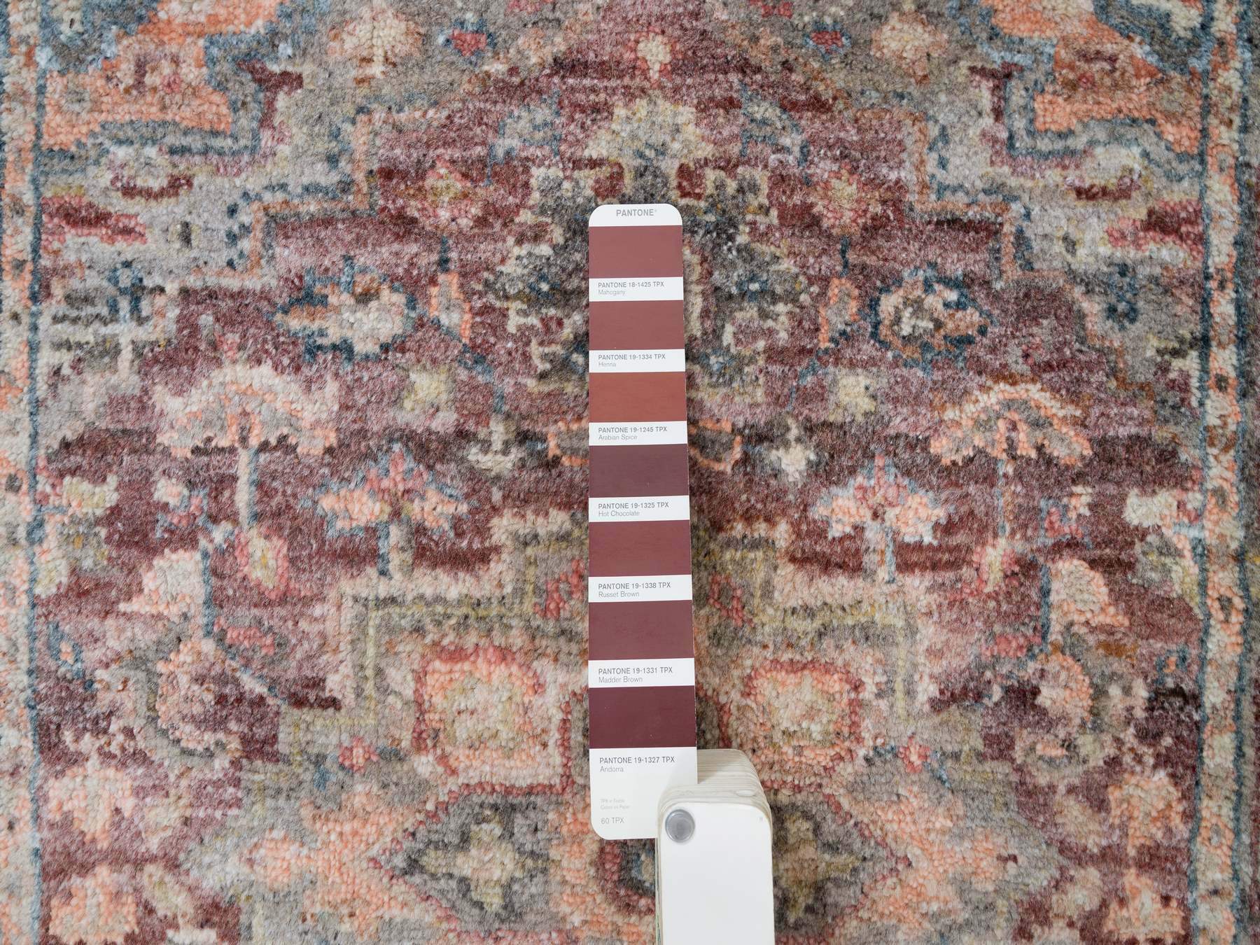 Heriz Tribal & Geometric hand-knotted wool runner in Red & Gray, 2'8" x 21'10" — SKU O065822 (view 4)