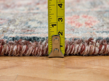Heriz Tribal & Geometric hand-knotted wool runner in Red & Gray, 2'8" x 21'10" — SKU O065822 (view 7)