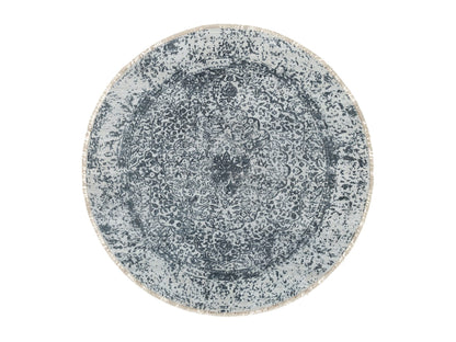 Transitional hand-knotted wool/silk rug in Gray, 5'11" x 5'11" — SKU O065829