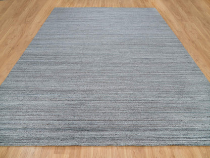 Modern / Contemporary hand-knotted wool rug in Gray, 12' x 14'11" — SKU O065836 (view 2)