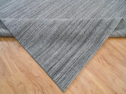 Modern / Contemporary hand-knotted wool rug in Gray, 12' x 14'11" — SKU O065836 (view 6)