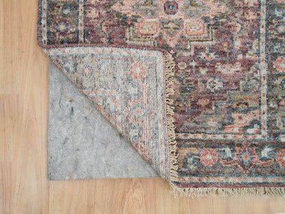 Heriz Tribal & Geometric hand-knotted wool runner in Red & Gainsboro, 2'6" x 11'9" — SKU O065849 (view 3)