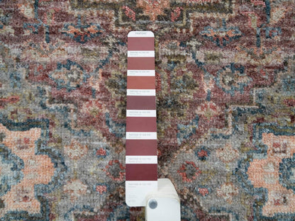 Heriz Tribal & Geometric hand-knotted wool runner in Red & Owl Gray, 2'7" x 7'10" — SKU O065850 (view 4)