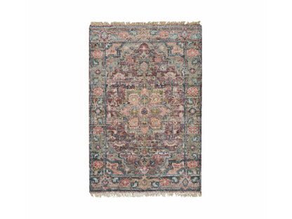 Heriz Tribal & Geometric hand-knotted wool rug in Red & Gray, 2' x 3' — SKU O065851