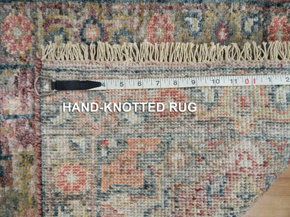 Heriz Tribal & Geometric hand-knotted wool rug in Red & Gray, 2' x 3' — SKU O065851 (view 8)