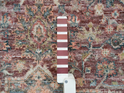 Heriz Tribal & Geometric hand-knotted wool rug in Red & Gray, 5'11" x 5'11" — SKU O065860 (view 4)