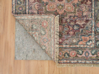 Heriz Tribal & Geometric hand-knotted wool runner in Red & Gray, 2'8" x 23'10" — SKU O065889 (view 3)