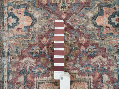 Heriz Tribal & Geometric hand-knotted wool runner in Red & Gray, 2'8" x 23'10" — SKU O065889 (view 4)