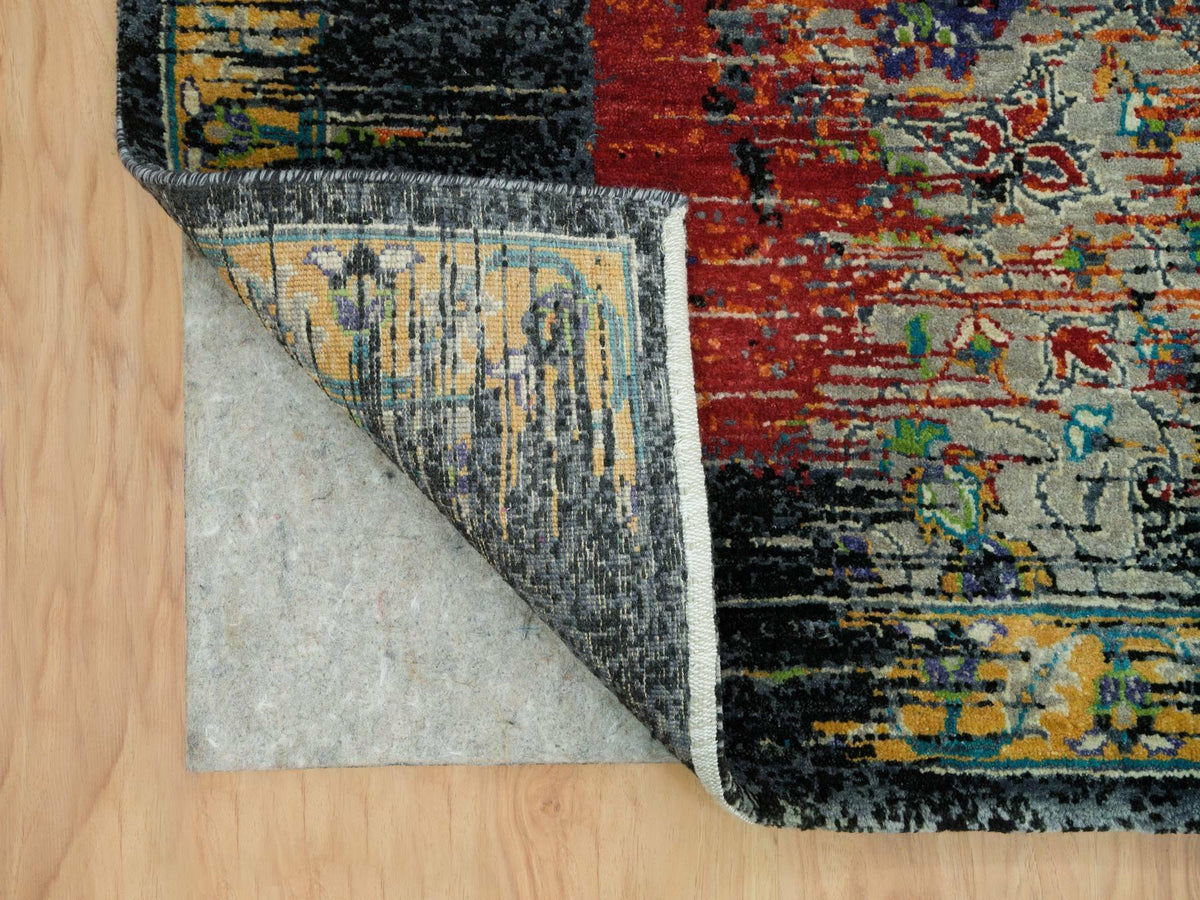 Transitional hand-knotted wool rug in Orange, 9'2" x 12' — SKU O065896 (view 4)