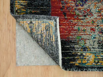 Transitional hand-knotted wool rug in Orange, 9'2" x 12' — SKU O065896 (view 4)