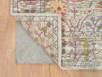 Brown 4'3" x 10'0" Wool / Silk Hand knotted Wool/Silk Rug - Sku: O065912