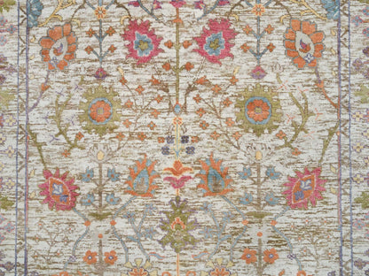 Brown 4'3" x 10'0" Wool / Silk Hand knotted Wool/Silk Rug - Sku: O065912