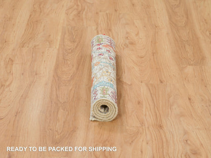 Brown 2'2" x 3'1" Wool / Silk Hand knotted Wool/Silk Rug - Sku: O065923
