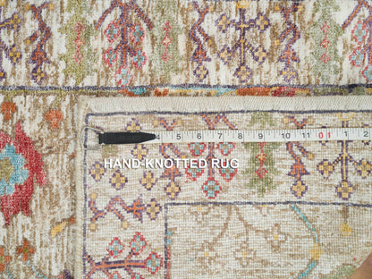 Brown 2'2" x 3'1" Wool / Silk Hand knotted Wool/Silk Rug - Sku: O065923