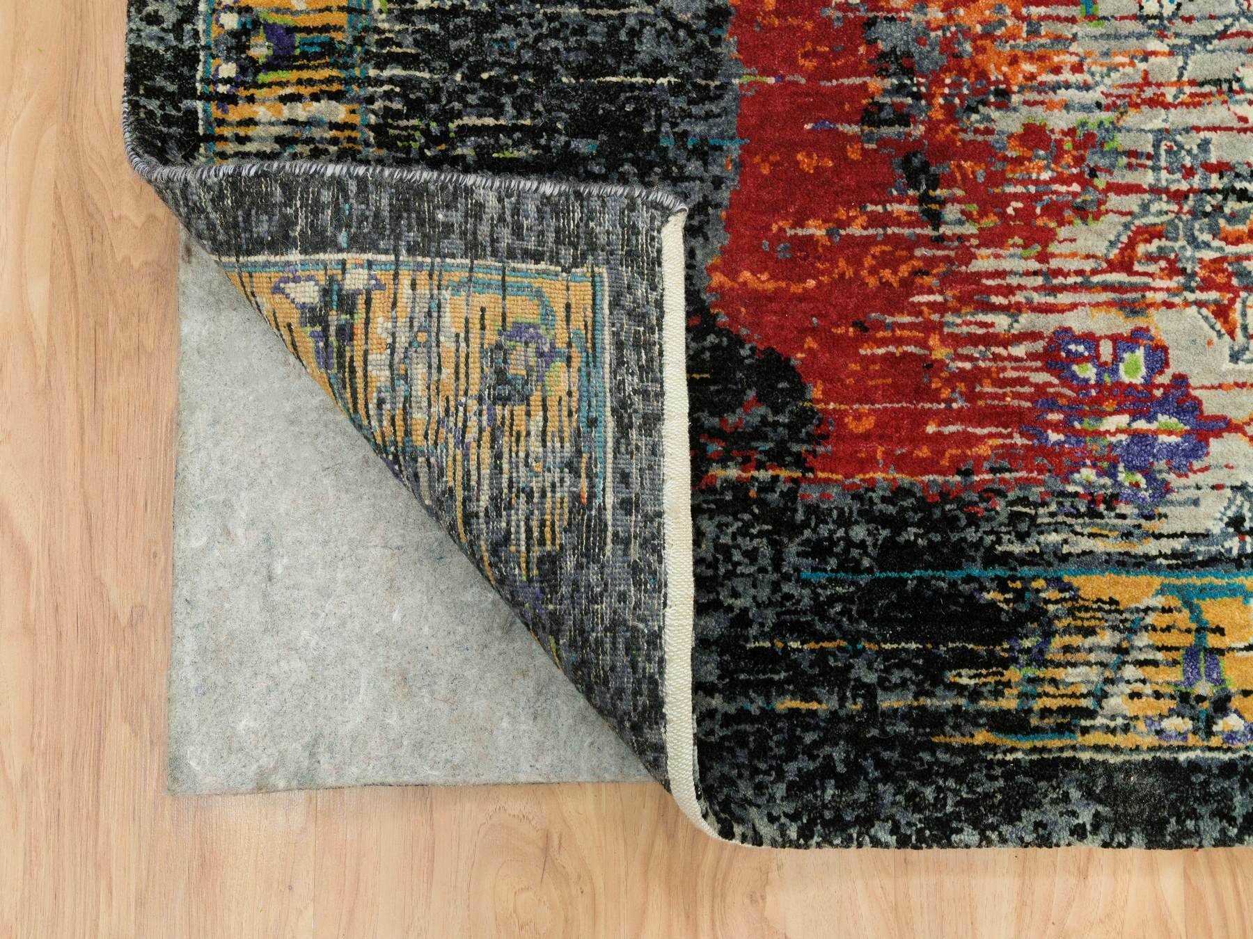 Transitional hand-knotted wool rug in Orange, 12'1" x 12'1" — SKU O065926 (view 4)