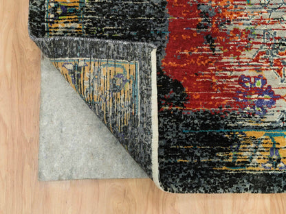 Transitional hand-knotted wool rug in Orange, 12'1" x 12'1" — SKU O065926 (view 4)