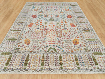 Brown 12'1" x 15'4" Wool / Silk Hand knotted Wool/Silk Rug - Sku: O065936